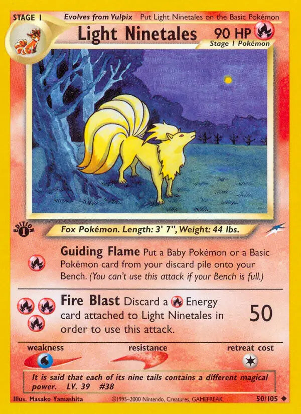 Light Ninetales 50 Neo Destiny Pokesingles