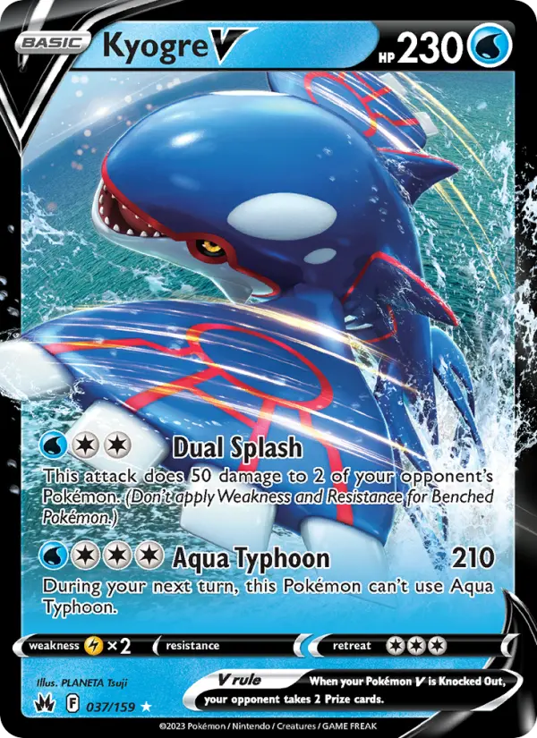 Kyogre V 37 Crown Zenith Pokesingles