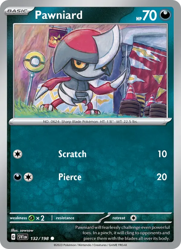 Pawniard 132 Scarlet & Violet Pokesingles