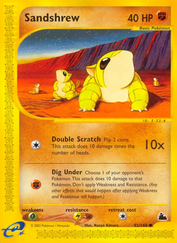 Sandshrew 92 Skyridge Pokesingles