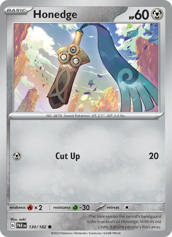 Honedge 130 Paradox Rift Pokesingles