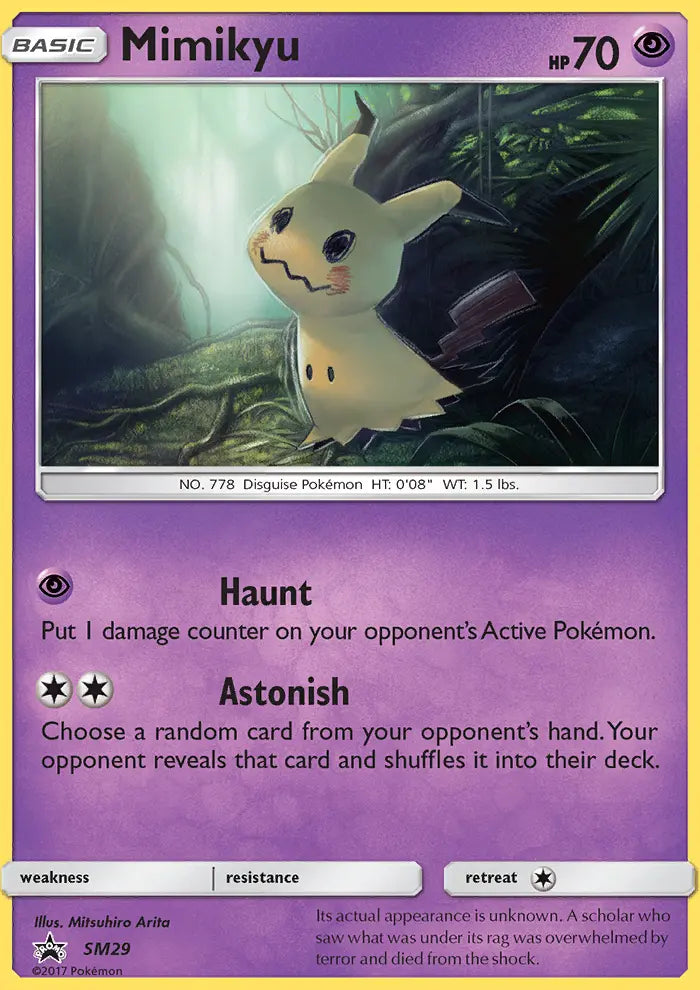 Mimikyu SM29 SM Black Star Promos Pokesingles