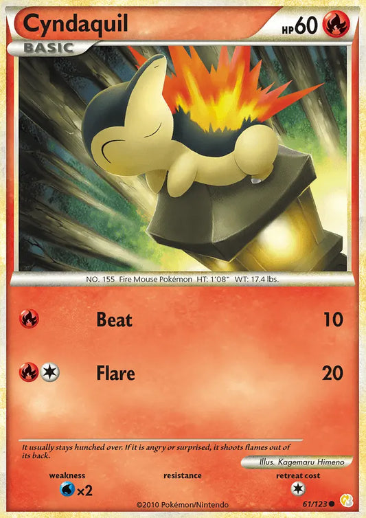 Cyndaquil 61 HeartGold SoulSilver Pokesingles