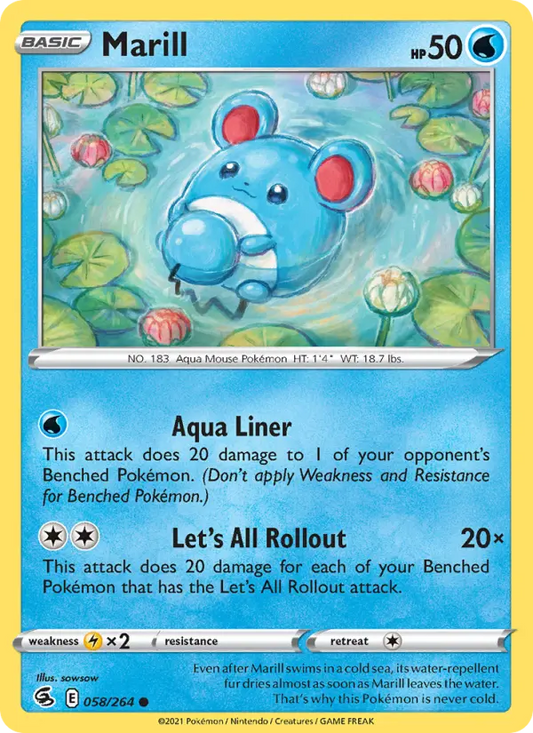 Marill 58 Fusion Strike Pokesingles