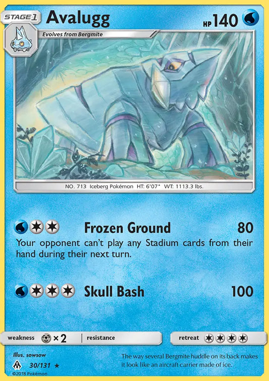 Avalugg 30 Forbidden Light Pokesingles