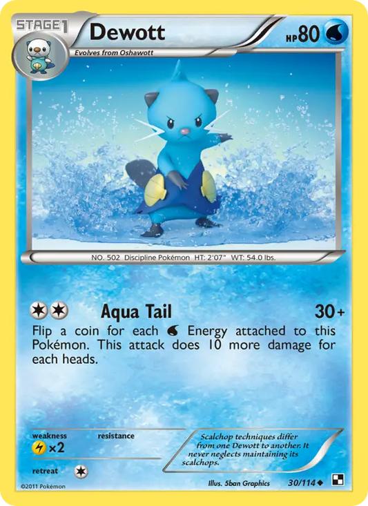 Dewott 30 Black & White Pokesingles