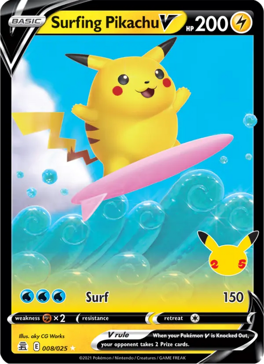 Surfing Pikachu V 8 Celebrations Pokesingles