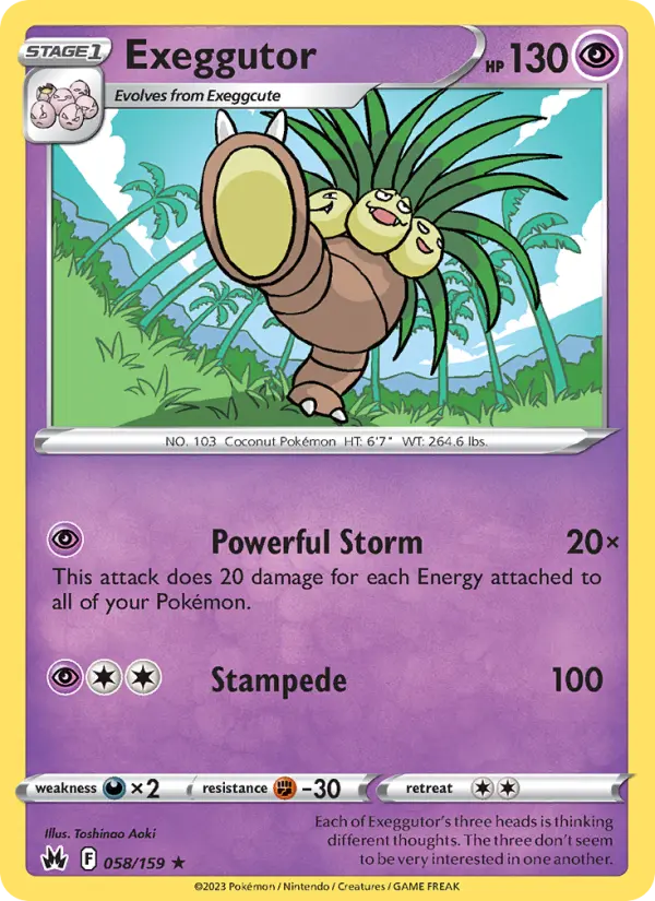 Exeggutor 58 Crown Zenith Pokesingles