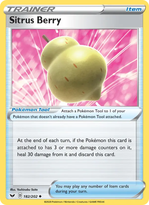 Sitrus Berry 182 Sword & Shield Pokesingles
