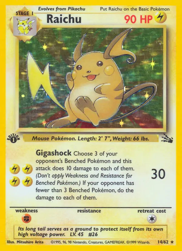 Raichu 14 Fossil Pokesingles
