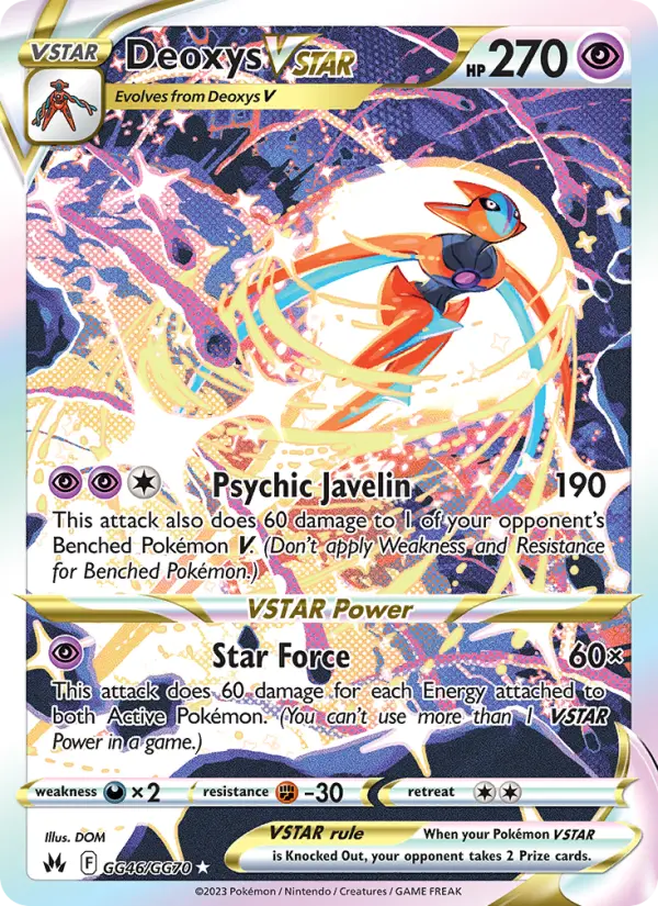 Deoxys VSTAR GG46 Crown Zenith Pokesingles