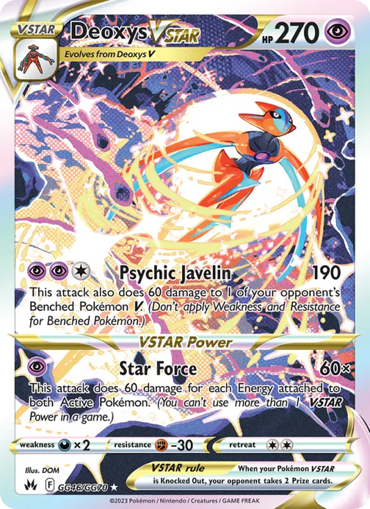 Deoxys VSTAR GG46 Crown Zenith Pokesingles