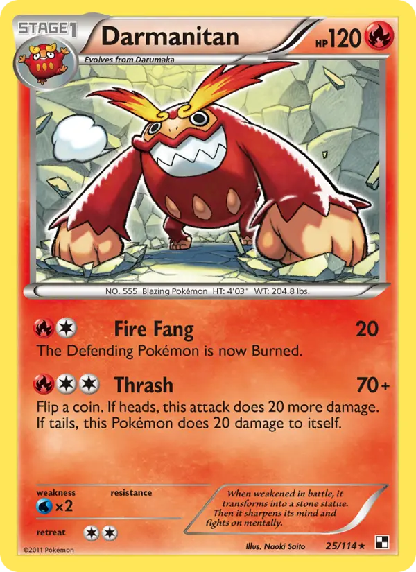 Darmanitan 25 Black & White Pokesingles