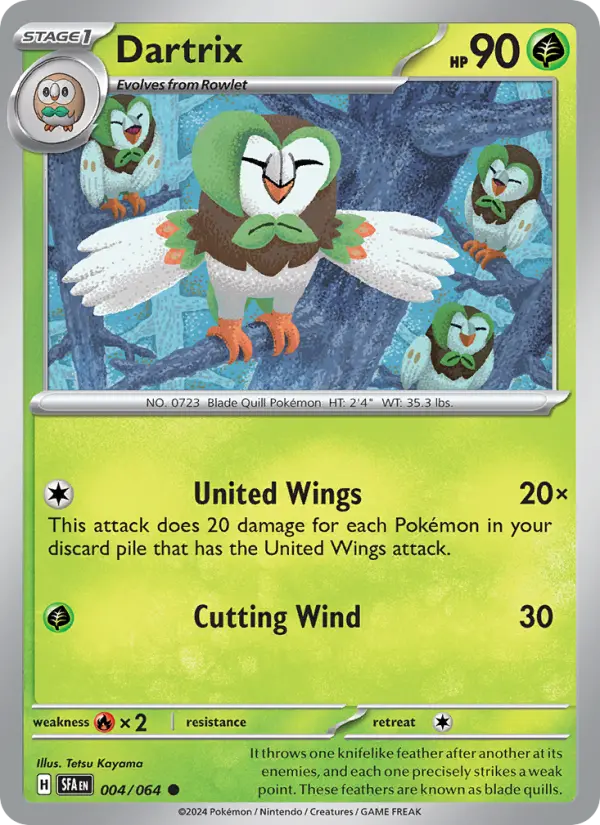 Dartrix 4 Shrouded Fable Pokesingles