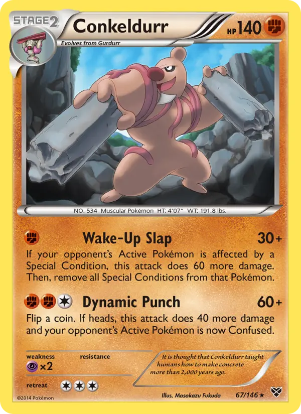 Conkeldurr 67 XY Pokesingles