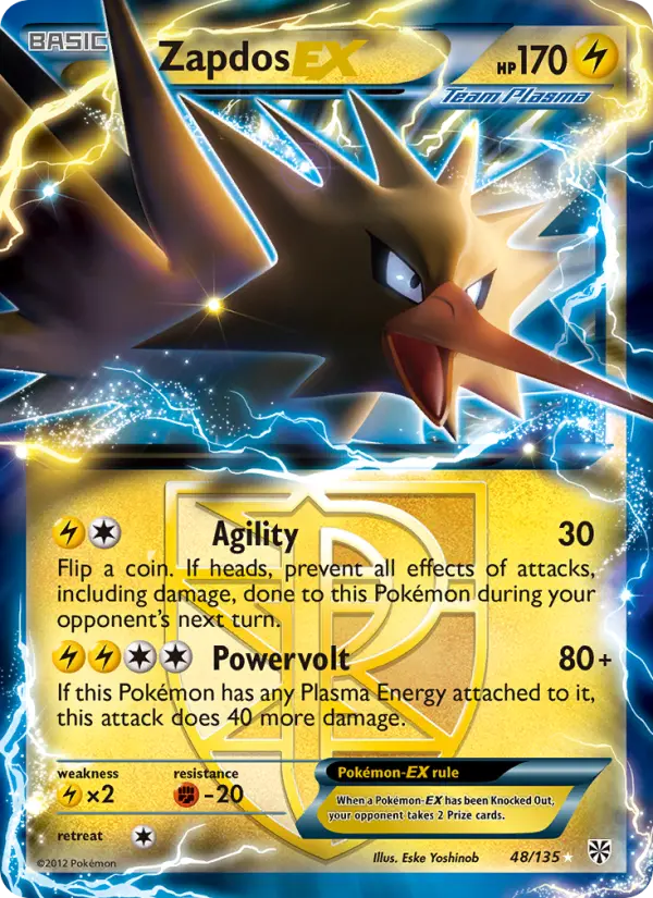 Zapdos-EX 48 Plasma Storm Pokesingles