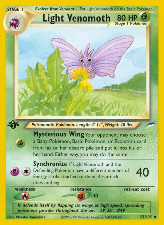 Light Venomoth 53 Neo Destiny Pokesingles