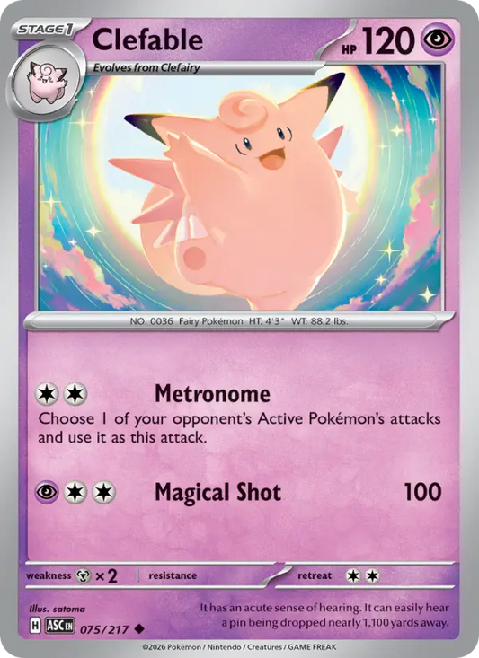 Clefable 75 Ascended Heroes Pokesingles