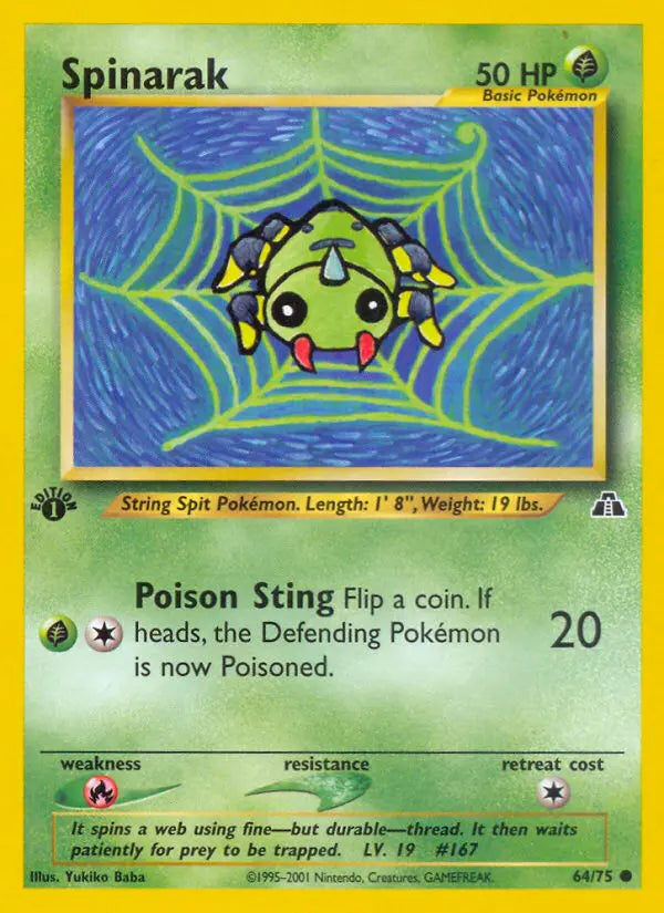 Spinarak 64 Neo Discovery Pokesingles