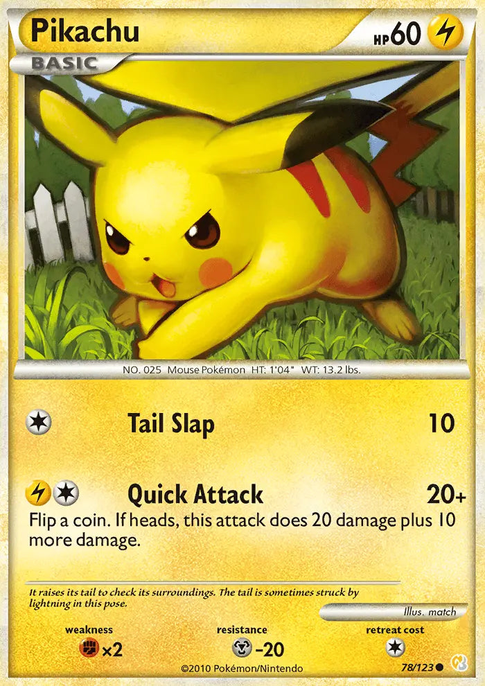 Pikachu 78 HeartGold SoulSilver Pokesingles