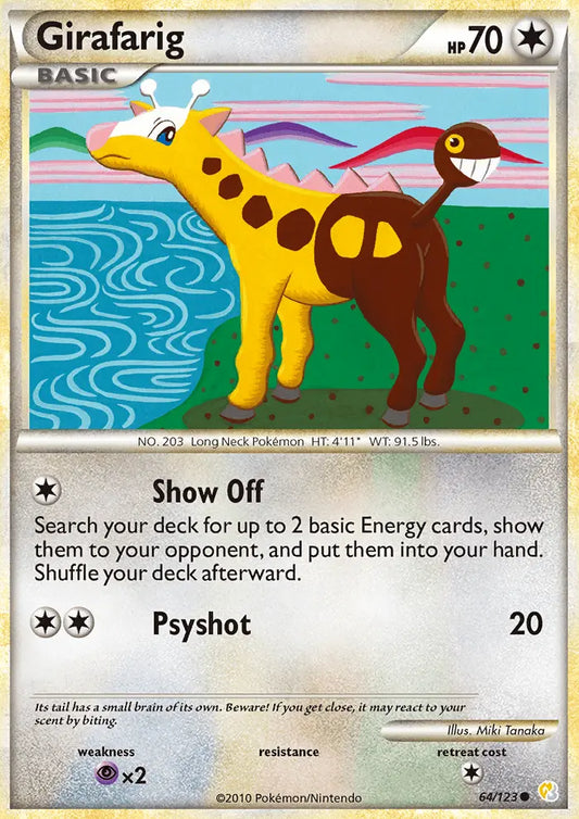 Girafarig 64 HeartGold SoulSilver Pokesingles