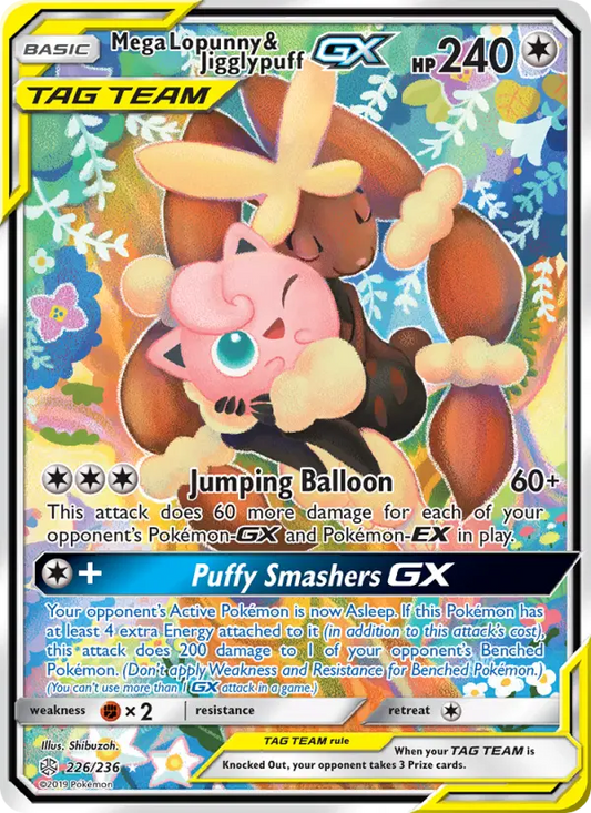 Mega Lopunny & Jigglypuff GX 226 Cosmic Eclipse Pokesingles