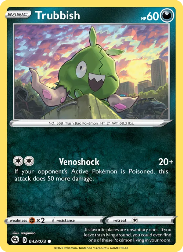 Trubbish 43 Champion's Path Pokesingles