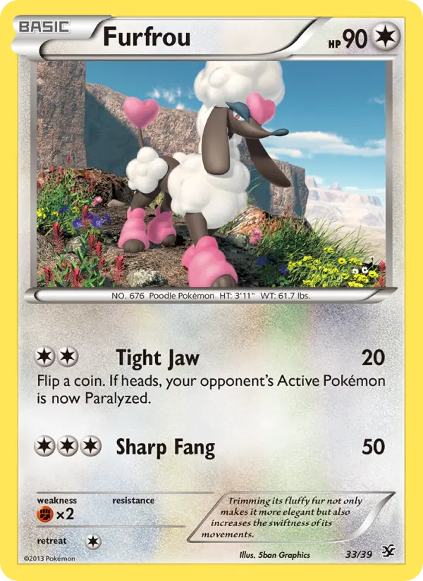 Furfrou 33 Kalos Starter Set Pokesingles