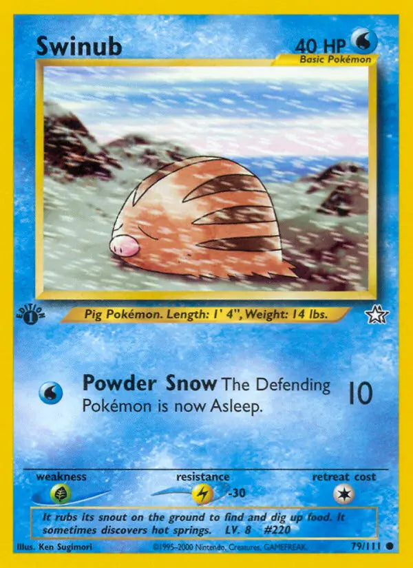 Swinub 79 Neo Genesis Pokesingles