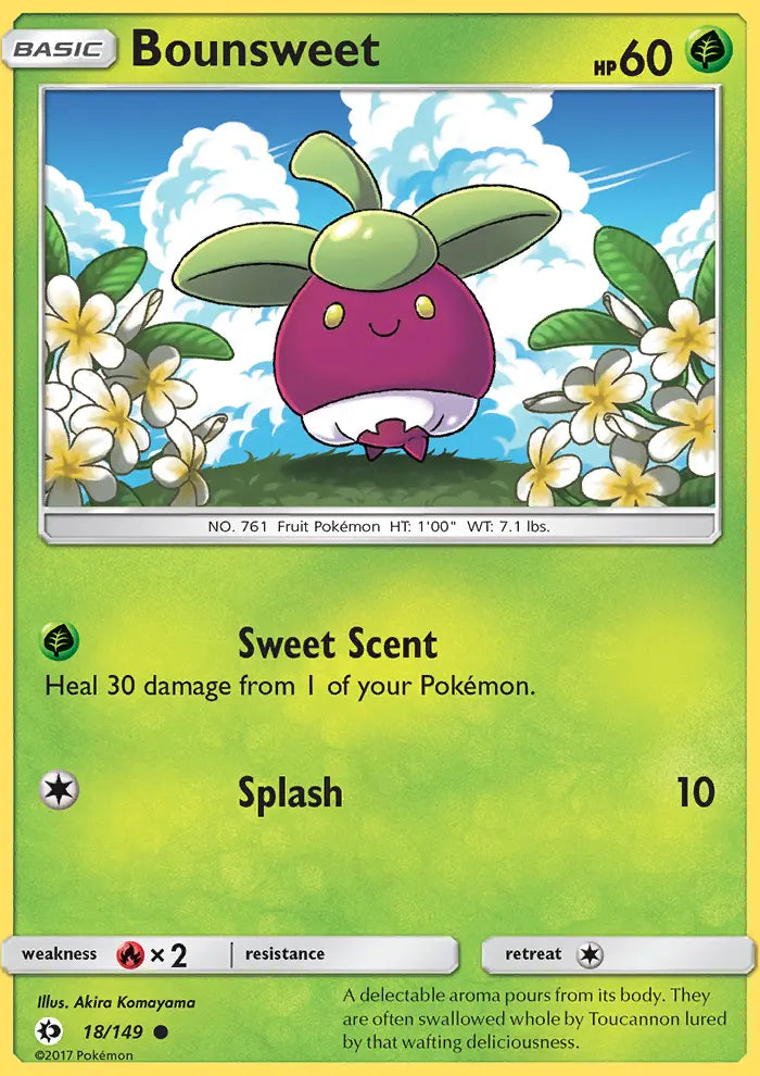 Bounsweet 18 Sun & Moon Pokesingles