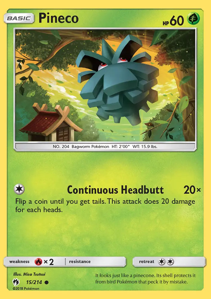 Pineco 15 Lost Thunder Pokesingles