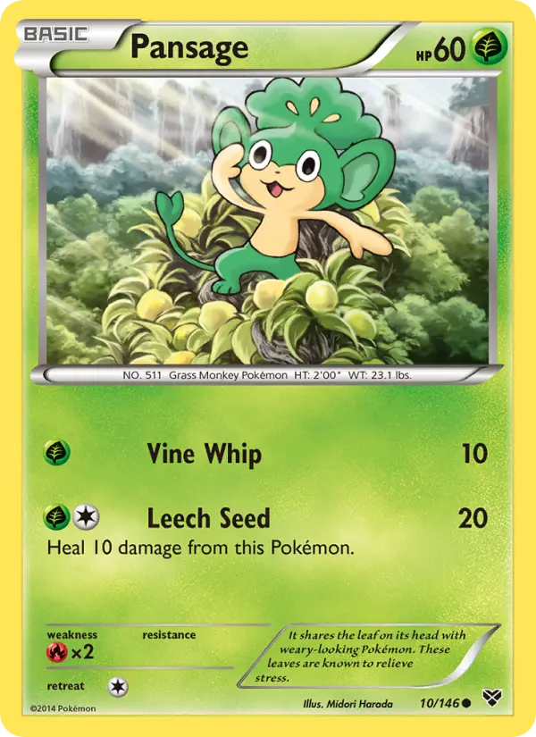 Pansage 10 XY Pokesingles
