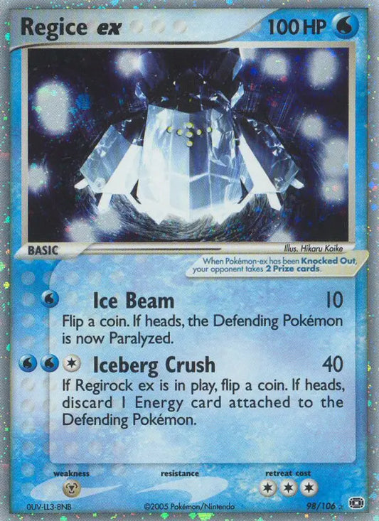 Regice ex 98 Emerald Pokesingles