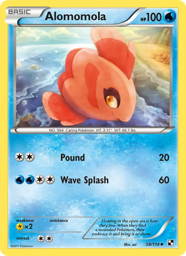 Alomomola 38 Black & White Pokesingles