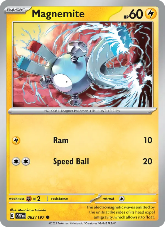 Magnemite 63 Obsidian Flames Pokesingles