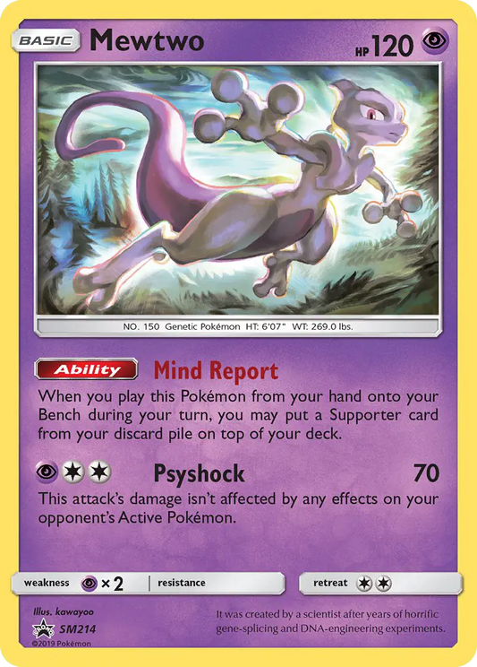 Mewtwo SM214 SM Black Star Promos Pokesingles