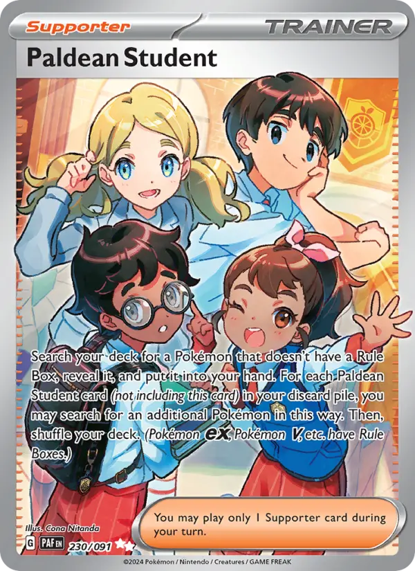 Paldean Student 230 Paldean Fates Pokesingles