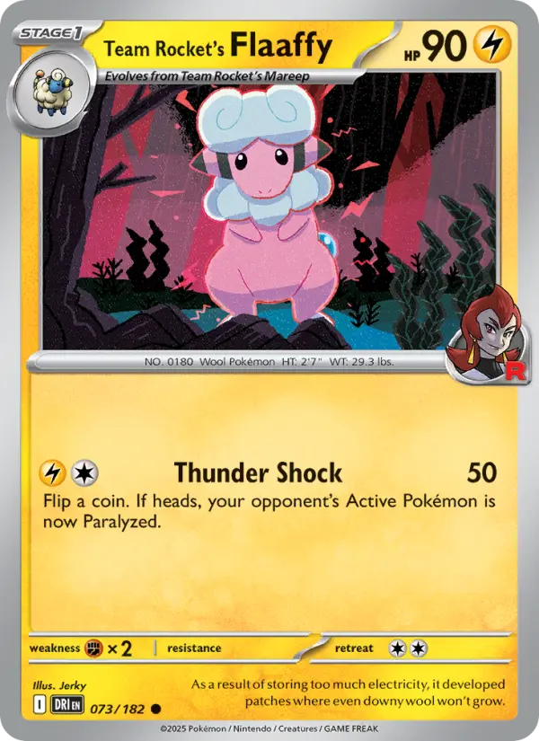 Team Rocket's Flaaffy 73 Destined Rivals Pokesingles