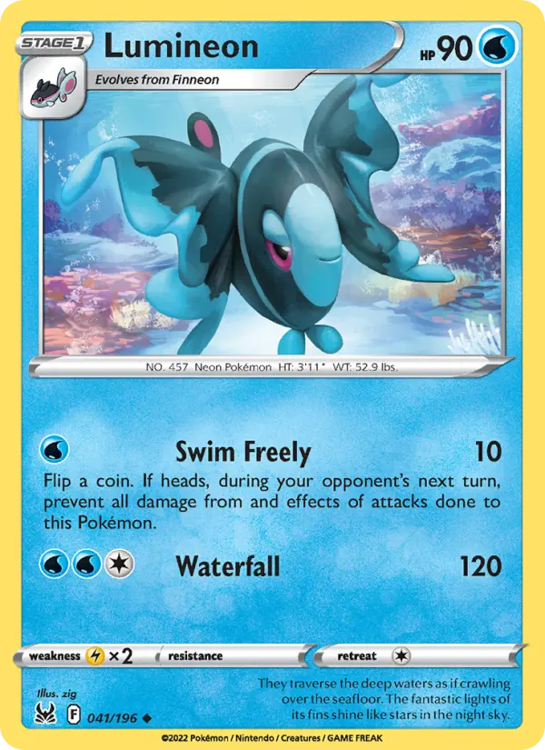 Lumineon 41 Lost Origin Pokesingles
