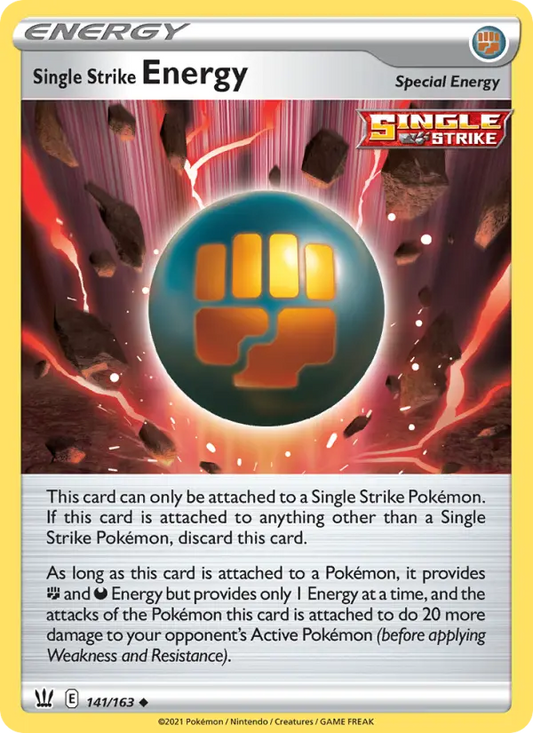 Single Strike Energy 141 Battle Styles Pokesingles
