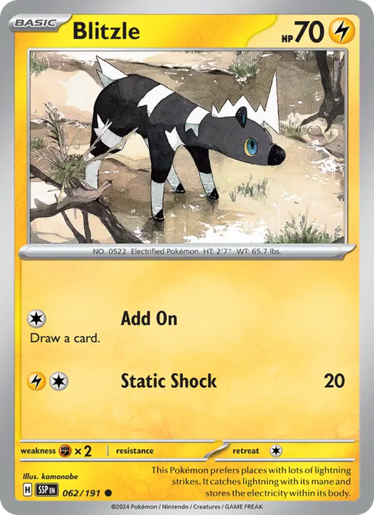 Blitzle 62 Surging Sparks Pokesingles