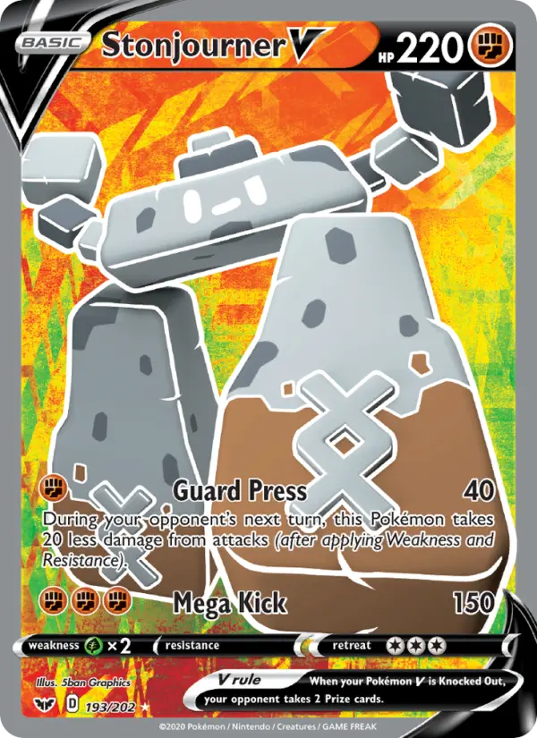 Stonjourner V 193 Sword & Shield Pokesingles