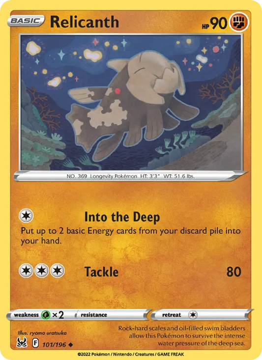 Relicanth 101 Lost Origin Pokesingles
