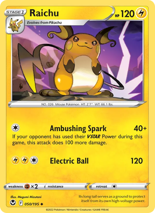 Raichu 50 Silver Tempest Pokesingles