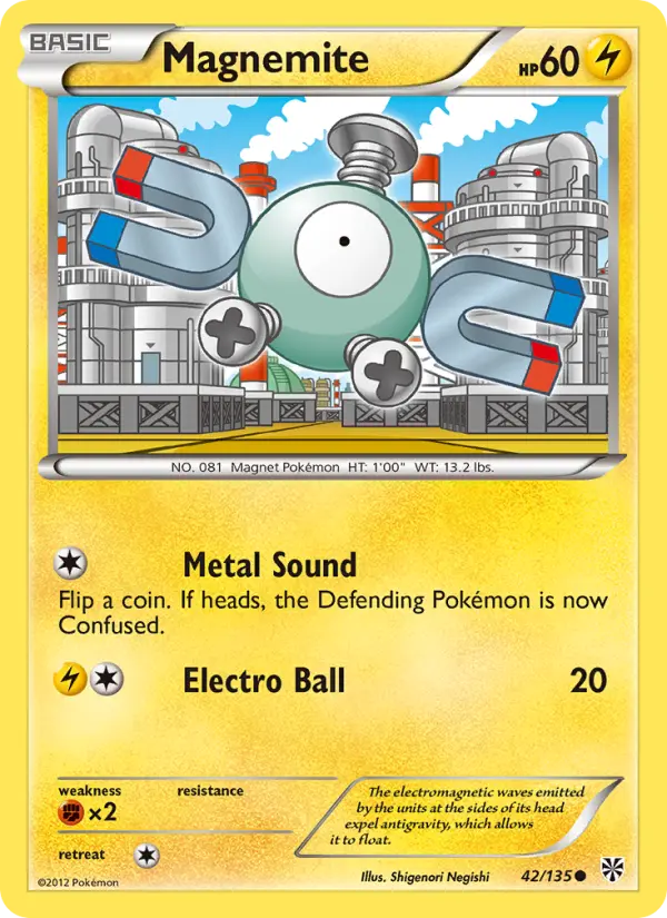 Magnemite 42 Plasma Storm Pokesingles