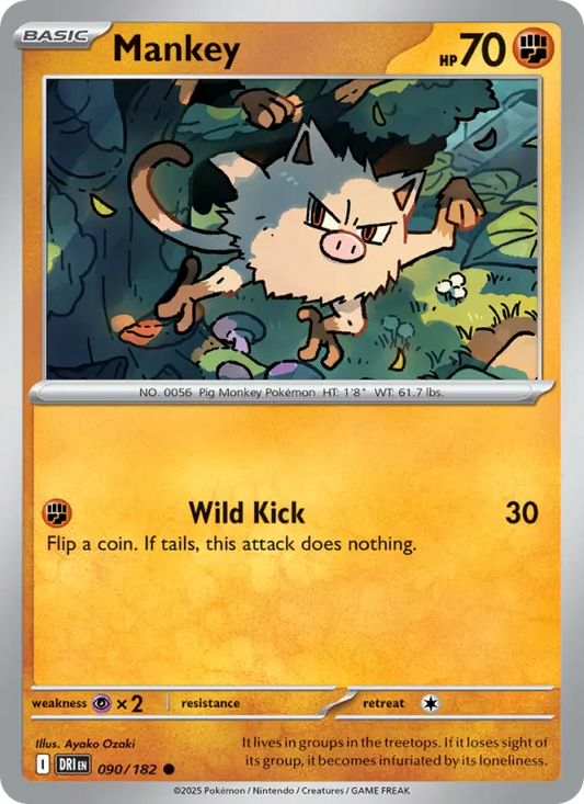 Mankey 90 Destined Rivals Pokesingles