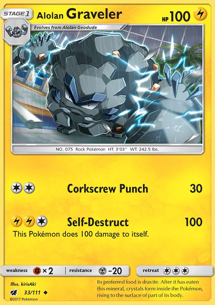 Alolan Graveler 33 Crimson Invasion Pokesingles