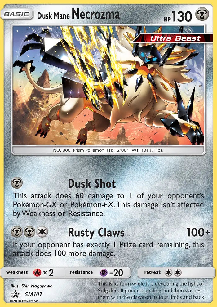 Dusk Mane Necrozma SM107 SM Black Star Promos Pokesingles