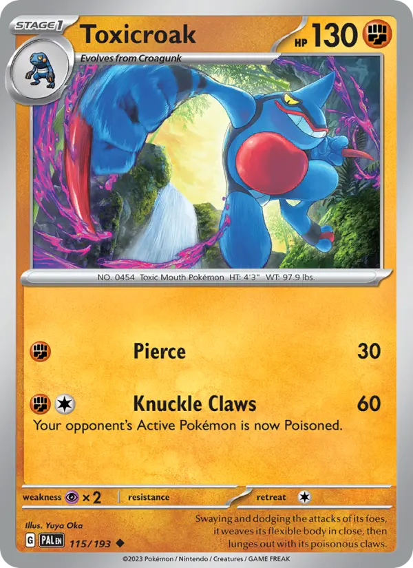 Toxicroak 115 Paldea Evolved Pokesingles