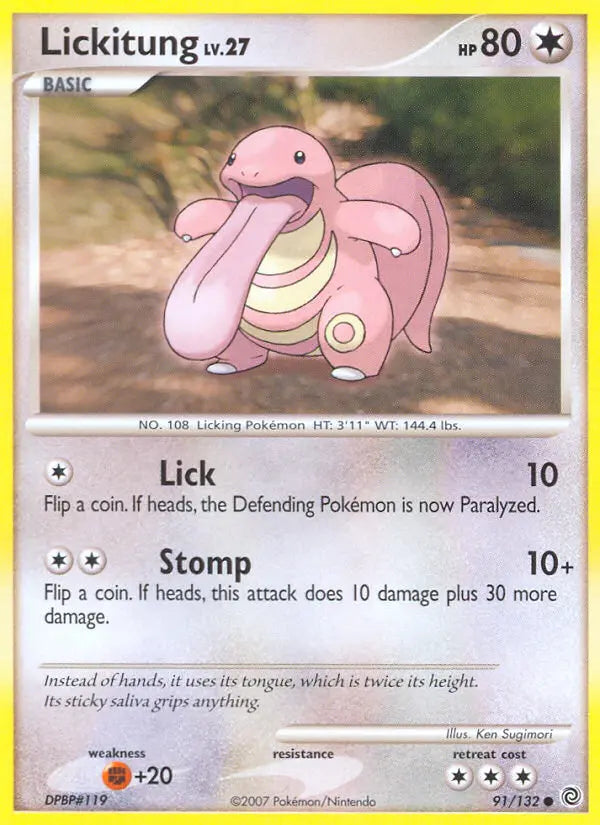 Lickitung 91 Secret Wonders Pokesingles